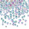 Bememo 3456 Pièces Nail Cristaux AB Nail Art Strass Perles Rondes Mixte Charms en Verre à Fond Plat Pierres Précieuses, 6 Tai