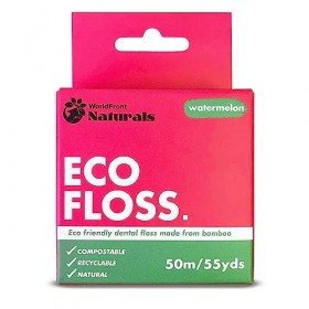 WorldFront Naturals Fil dentaire pour nettoyer les dents, enlever la plaque dentaire et les débris alimentaires – Fil dentair