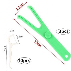 Porte Fil Dentaire,Porte-Fil Dentaire Réutilisable,Porte Flosser Dentaire,Support Fil Dentaire,3 Support de Remplacement de P