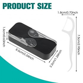 WLLHYF Distributeur de fil dentaire automatique portable - Étui rechargeable pour bâtons de fil dentaire avec 12 bâtons de fi