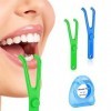 Porte Flosser Dentaire, Support Flosser Dentaire, Floss Pick, 2PCS Porte Fil Dentaire Fil Dentaire Produits Dentaires Nettoya
