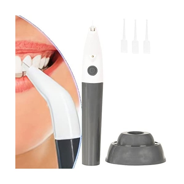 Fil dentaire électrique pour dents - Grattoir interdentaire et retrait électronique de la plaque dentaire - Fonctionne avec p