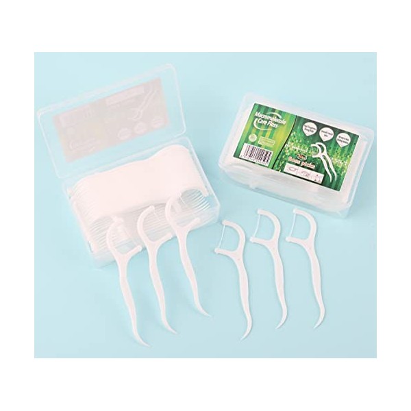 YIKAOMAI® 200PCS Bâtonnets de fil dentaire, Fil dentaire/hygiène dentaire Flossers avec design en Y, Bâtonnets de fil dentair