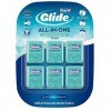 Glide Comfort Plus Lot de 6 bobines de fil dentaire tout-en-un Menthe 44 m chacun