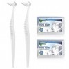 Dental Floss Clean Kit de fil dentaire avec 2 poignées et 120 recharges extra résistantes Menthe