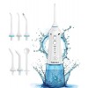 TUREWELL FC1591 Hydropulseur Jet Dentaire,Portable Irrigateur Oral avec 3 Modes et 5 Buses,USB Rechargeable et IPX7 Etanche,3