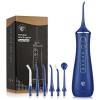 Hydropulseur jet Dentaire Portable - LF Irrigateur Oral Professionnel, IPX7 Etanche, 6 Buses à Jet, 4 intensités différentes 