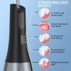 Hydropulseur jet Dentaire Portable, Sanpintech Irrigateur Oral Professionnel IPX7 Étanche, 6 Buses à Jet 5 différentes Modes,