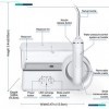 H2ofloss Hydropulseur dentaire pour dents, irrigateur buccal avec 5 jets, 6 modes IPX7, hydropulseur dentaire étanche, cure-e