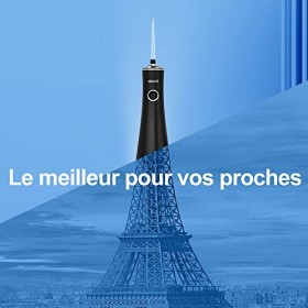 Seago jet dentaire hydropulseur, 5 Buses 3 Modes, Irrigateur Oral Rechargeable par USB, Sans fil Jet Dentaire Étanche IPX7, P