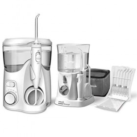 Waterpik Ultra Plus Hydropulseur Nano Flosser, étui de voyage de luxe, étui de rangement pour pointes et 12 accessoires