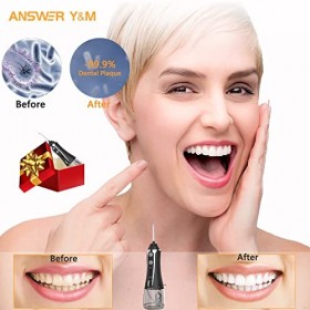 Hydropulseur Jet Dentaire Électrique, 300ML Jet Dentaire, 5 Mode Jet Dentaire Hydropulseur