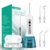 VOYOR Hydropulseur Jet Dentaire Oral Irrigateur Dentaire Rechargeable Sans Fil Electrique Portable IPX7 étanche Automatique W