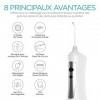 VOYOR Hydropulseur Jet Dentaire Oral Irrigateur Dentaire Rechargeable Sans Fil Electrique Portable IPX7 étanche Automatique W