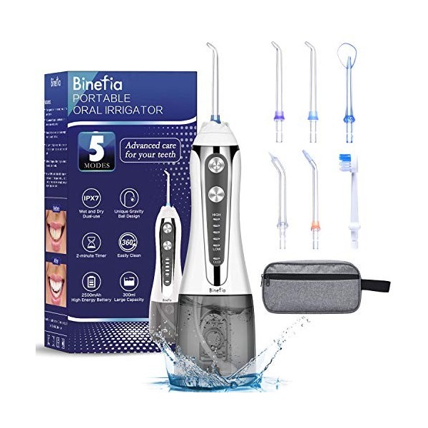 Water Flosser for Teeth Cordless with 5 Modes