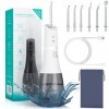 Hydropulseur jet Dentaire Portable, Sanpintech Irrigateur Oral Professionnel IPX7 Étanche, 6 Buses à Jet 5 différentes Modes,