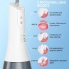 Hydropulseur jet Dentaire Portable, Sanpintech Irrigateur Oral Professionnel IPX7 Étanche, 6 Buses à Jet 5 différentes Modes,