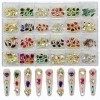 Kit de strass pour nail art - Perles rondes à dos plat - Plusieurs formes - Strass en cristal pour nail art, maquillage, déco