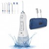 Aquapik One, Irrigateur dentaire et nasal portable. Comprend 8 buses multifonctionnelles. 5 modes dutilisation.Capacité 300 