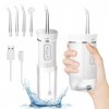 zerotop Hydropulseur jet Dentaire Irrigateurs Oral with Miroir Detartreur Dentaire Professionnel avec 3 Modes et 4 Embouts, I