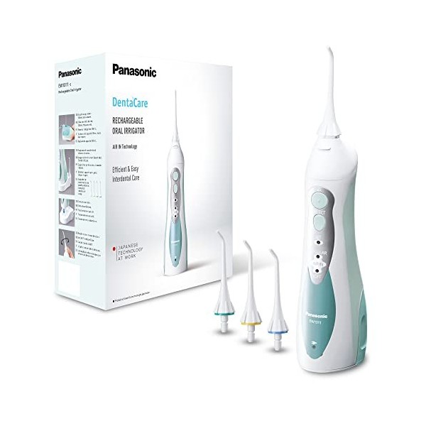 Panasonic EW1311 - Hydropulseur/Irrigateur dentaire rechargeable avec 2 modes de jet deau - Prise britannique à 2 broches Hyd...