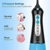 TUREWELL FC1592 Hydropulseur Jet Dentaire Portable, Irrigateur Oral Professionnel 300ML Electrique & Rechargeable IPX7 Etanch