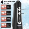 Jet Dentaire Hydropulseur Portable, Jet Dentaire Sans Fil Rechargeable avec 4 Modes Capacité de 310 ml IPX7 Étanche 60 Jours 