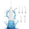 TUREWELL FC1591 Hydropulseur Jet Dentaire,Portable Irrigateur Oral avec 3 Modes et 5 Buses,USB Rechargeable et IPX7 Etanche,3