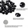 genie crystal Lot de 2880 strass noirs à dos plat SS16 de 4 mm pour travaux manuels, ongles, maquillage, ceintures, chaussure