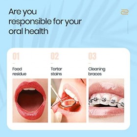 Hydropulseur dentaire à eau avec 5 modes, nettoyeur de dents portable télescopique à eau hydropulseur irrigateur jet deau de