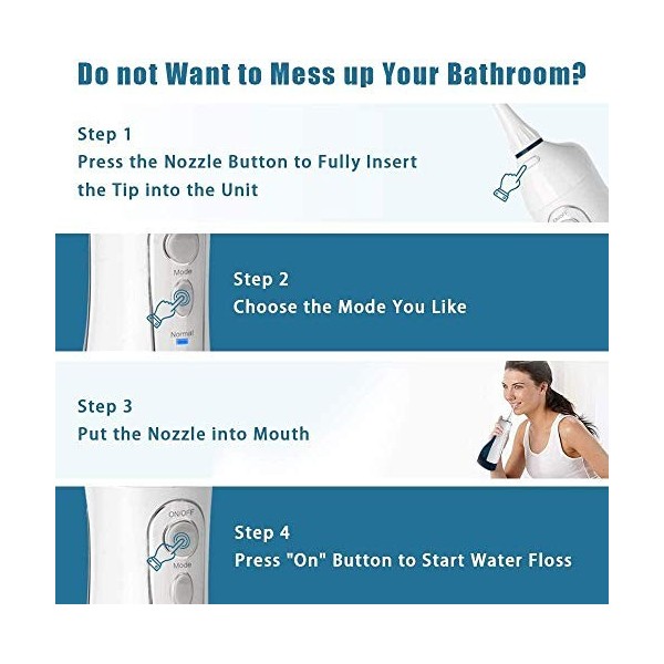 Hydropulseur Sans Fil Pour Des Dents Propres - Hydropulseur Dentaire Portable Pour Irrigateur Oral Avec Réservoir DEau De 31