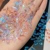 Lot de 100 strass en verre Aurora de formes mixtes pour nail art, loisirs créatifs, bijoux, décoration aurore transparent 