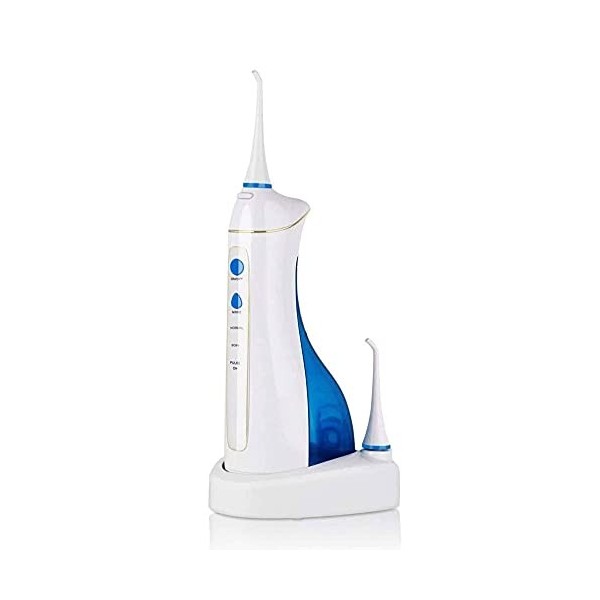 SMSOM Nettoyant de Dents de flosser deau sans Fil, irrigateur Oral Dentaire Rechargeable avec 3 Modes et 5 astuces à Jet, fl