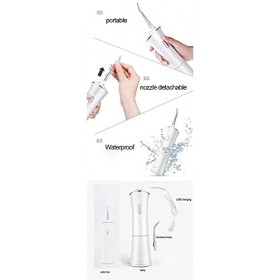NCRD Flosser deau for Dents, irrigateur Oral Dentaire sans Fil 150 ML Rechargeable avec 3 Modes for Les Voyages, la Maison e