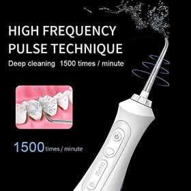 NCRD Flosser deau for Dents sans Fil Eau Flosser Irrigateur Oral Dentaire avec 3 Mode, IPX7 imperméable, Portable et Recharg