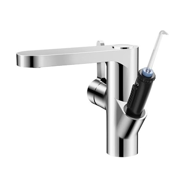 Robinet de salle de bain noir robinet dirrigateur oral fil dentaire Jet deau Flosser mettre en œuvre lirrigation nettoyeur