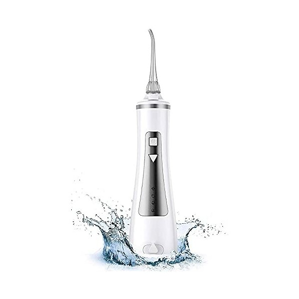 NCRD Flosser deau sans fil for dents, irrigateur oral dentaire professionnel de 250 ml, portable et rechargeable IPX7 imperm