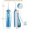 NCRD Flosser de leau sans fil for les dents - 3 modes irrigateur orale dentaire, portable et rechargeable IPX7 imperméable p