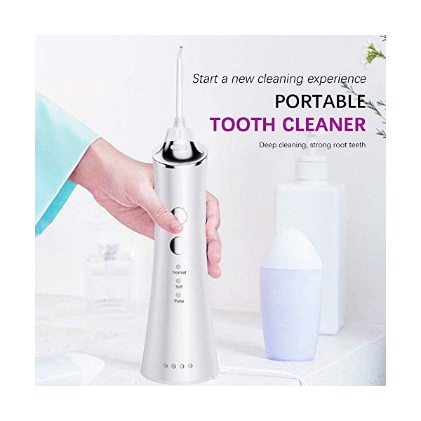 NCRD Flosser de leau, irrigateur Oral Dentaire sans Fil Professionnel, flosserie Dentaire électrique, USB Rechargeable, IPX7