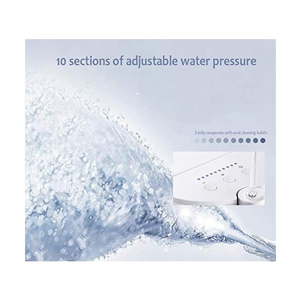 Hydropulseur Jet Dentaire 600ml,irrigateur Oral Professionnel Rechargeable 10 Niveaux Pressions deau,hydropulseur Jet Dentai