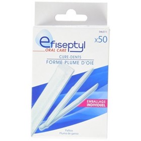 Efiseptyl - Cure-Dents En Forme Plume DOie - Emballage Individuel - x50