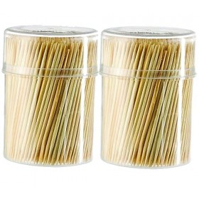 PARENCE.- 1000 Cure Dents en Bois/Lot de 2 Boîte de 500 Pièce- Usage Quotidien, Hygiène Dentaire, Pics pour lApéro- 1000 Piè