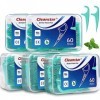 BEYAOBN Fil Dentaire 300 PCS Porte fils Dentaire, Fil Dentaire Sticks Jetable Oral Nettoyage Floss Fil Dentaire Flossers 5 pa