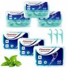 Fil Dentaire,360 pièces Fil Dentaire Sticks,Jetable Dental Floss Soie dentaire pour éliminer la plaque et les résidus aliment