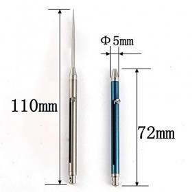 VafePd Portable Cure-dents en titane Cure-dent de poche alliage Pour pique-nique plein air Respectueux la nature Argent