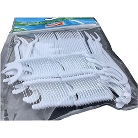 Pochette de 75 portes fils dentaires et cure dents jetables 2 en 1