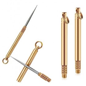 YEHUIMEI 3pcs Cure Dent Portable, réutilisable,Idéal pour Le Camping, lextérieur, Les Voyages, Les Pique-niquesTitane Cure-D