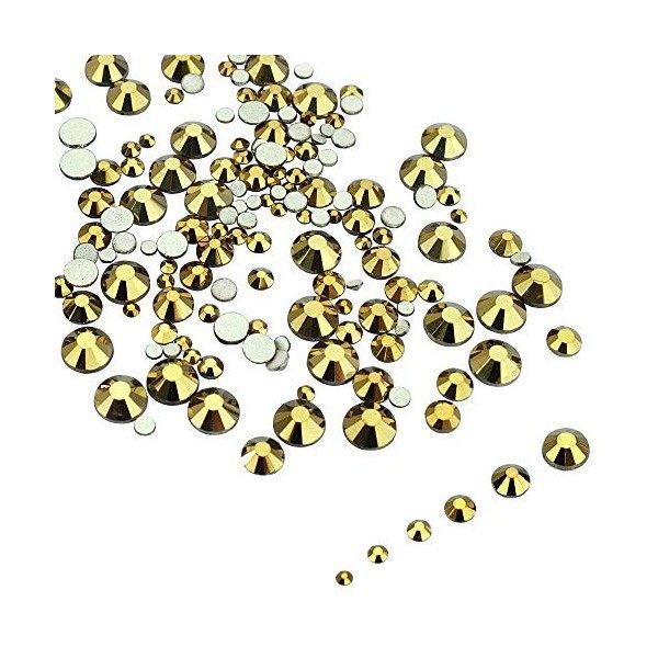 LolliBeads - Strass ronds en résine - Pour nail art - Dos plat Emerold_fb Strass