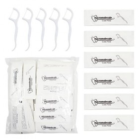 Modixun Lot de 150 cure-fils dentaires emballés individuellement, fil dentaire flexible non aromatisé, sac simple pour famill