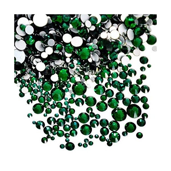 AD Beads Lot de 1440 strass à dos plat de qualité pour nail art de différentes tailles 37 violet velours 